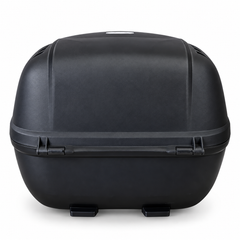 TOP CASE MOTO 32L – PLASTIQUE NOIR AVEC CATADIOPTRE ROUGE