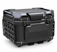 TOP CASE MOTO 55L – ABS NOIR AVEC GRILLE DE PROTECTION