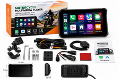 Écran CarPlay Moto 7,5 Pouces avec Double Caméra – GPS & Android Auto