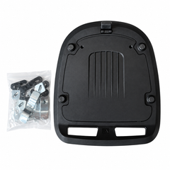 TOP CASE MOTO 32L – PLASTIQUE NOIR AVEC CATADIOPTRE ROUGE