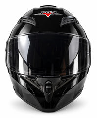 🏍️ CASQUE FGN MODULABLE – NOIR BRILLANT – VISIÈRE NOIRE