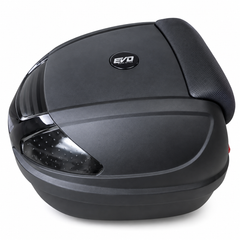TOP CASE EVO 36L – PLASTIQUE NOIR AVEC DOSSIER PASSAGER