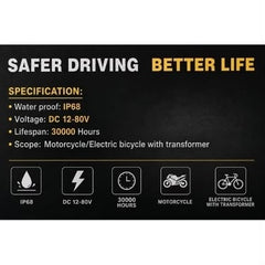 Phares Additionnels LED Moto – Mini Driving Light Jaune & Blanc