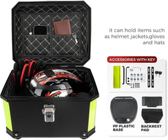 TOP CASE MOTO 45L – NOIR – MODÈLE SIMPLE